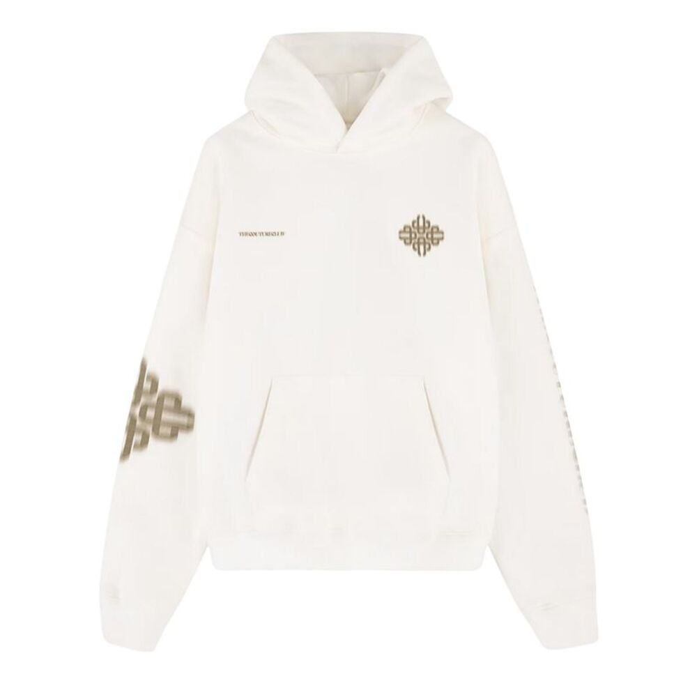Couture Unisex Adult Graphic Print Drop Sleeve Hoodie / White